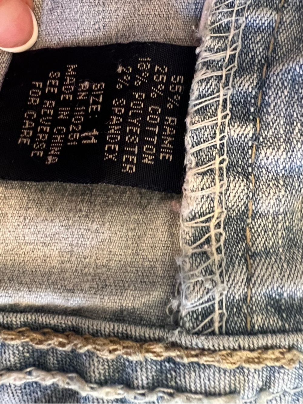 Vintage Y2K Angels Light Wash Button Fly Distressed Flared Jeans - Size 11 - Picture 9 of 12